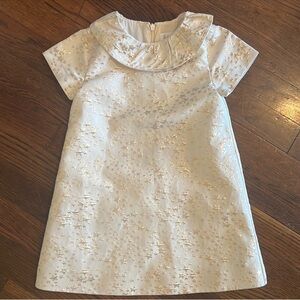 Rachel Riley Girls Ivory Gold Stars Damask Shift
Party Dress